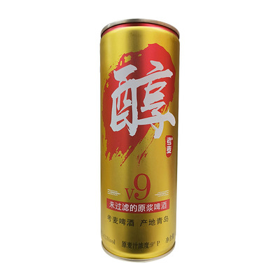 青岛特产金特啤酒考麦精酿啤酒醇V91L8罐/箱麦汁度9度低浓度整箱