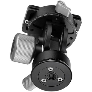 徕图Leofoto VH-20 分度盘全景夹座二维云台适合独脚架长焦视频拍摄