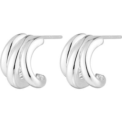 兰诺几何耳钉女925纯银2025年新款爆款轻奢高级感养耳洞免摘耳环