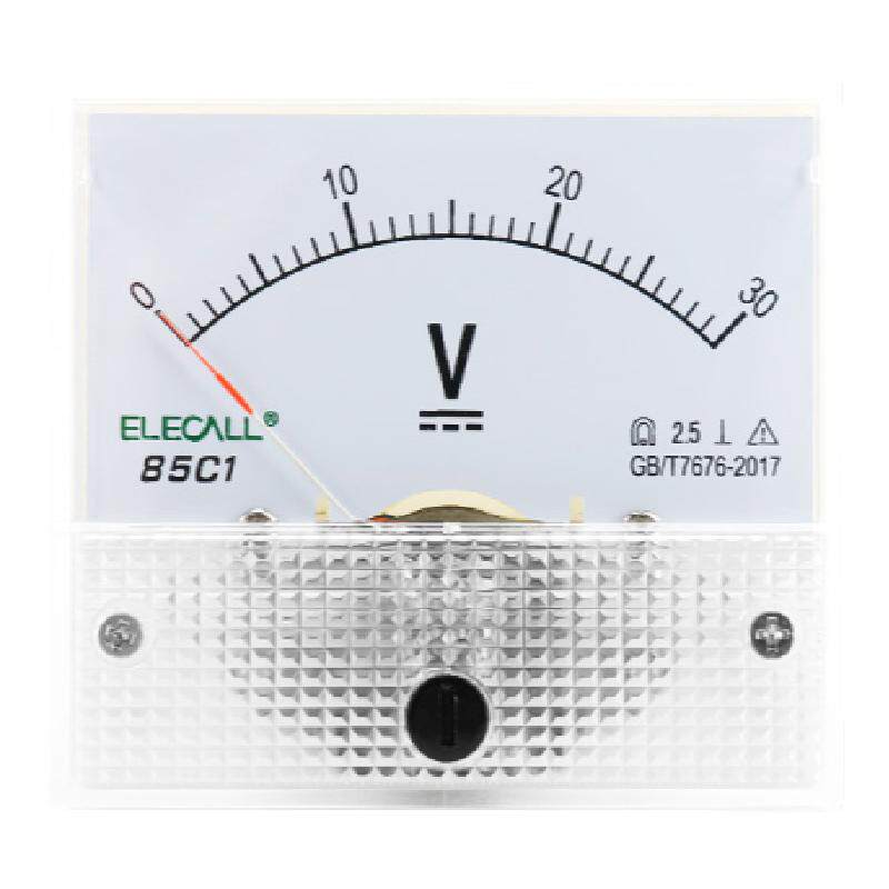 伊莱科交流直流电压表85C1-V指针式表头小型伏特表1V~3KV维修电压
