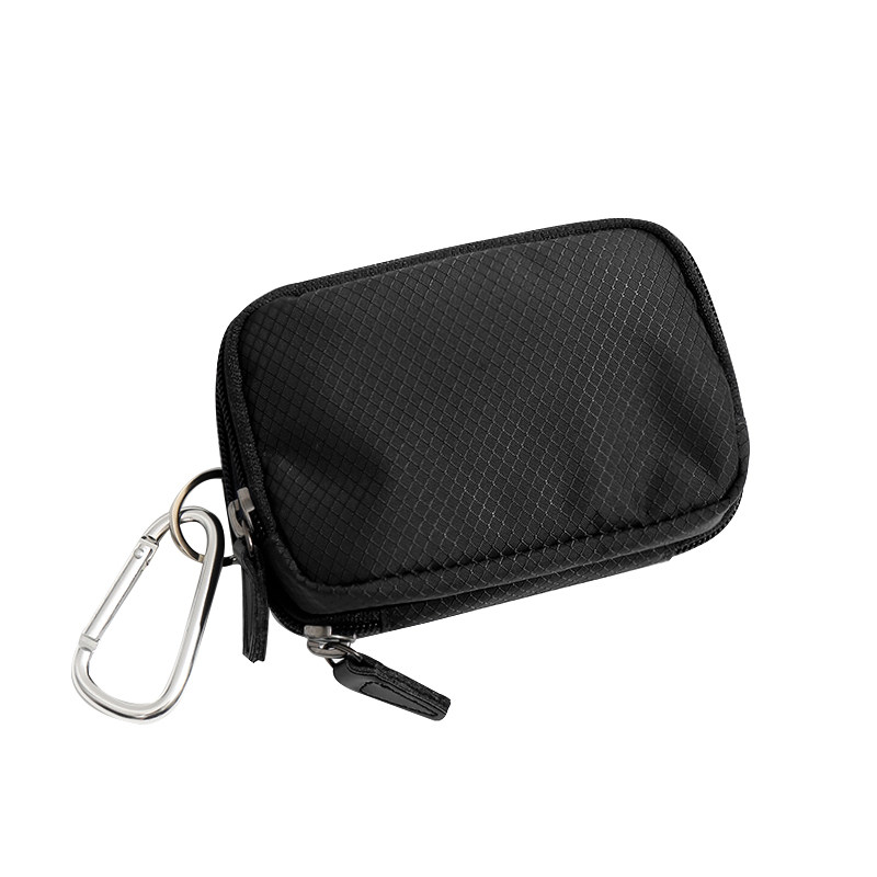 潮牌日系KEY &CARD CASE尼龙暗纹菱格钥匙包迷你零钱包卡包小挂包