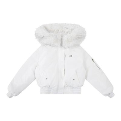 FDR大毛领短款派克羽绒服