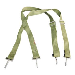 59地勤服背带男休闲牛仔吊裤带百搭帆布尼龙军绿色老式钢头背带扣