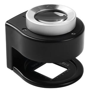 USB充电高清60倍照布镜纺织面料密度测量尺放大镜紫光led灯看鸽子