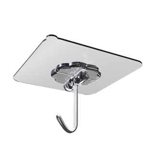 透明挂钩强力粘胶门后衣钩10个墙壁上免打孔挂勾多用无痕贴钩单个