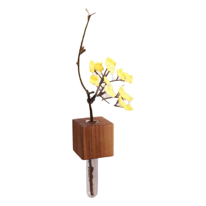 磁吸插花器养花的冰箱贴实木插花