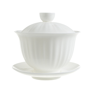 骨瓷三才盖碗品茗杯泡茶杯