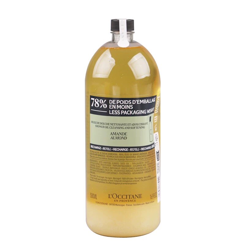 欧舒丹杏仁甜扁桃味沐浴油500ml