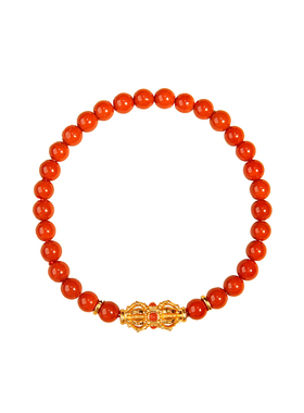 七宝缘-南红绛玲珑金刚杵手串