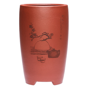 紫砂花盆兰花盆带托盘家用桌面室内春兰惠兰蝴蝶兰创意绿植中国风