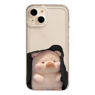 可爱lulu猪适用苹果16手机壳iphone15promax猪猪14plus情侣13mini小猪12新款11创意x男8女17透明xs硅胶7套xr
