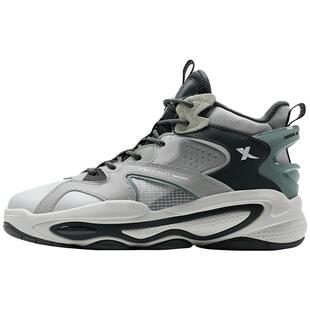 特步黑爷7.0高帮保暖板鞋男鞋2025冬季新款休闲鞋舒适运动鞋