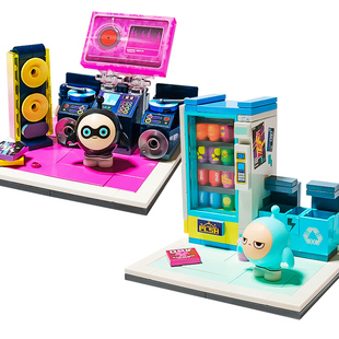 正版蛋仔派对场景积木盲盒公仔玩具周边网红爆款男女2024生日礼物