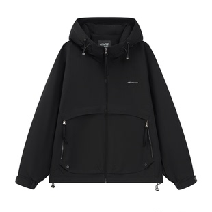 2025新款男士夹克外套春秋款休闲百搭连帽上衣男装潮流帅气冲锋衣
