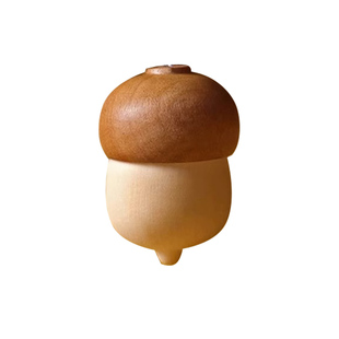 儿童姓名字篆刻印章木质可爱橡果盖章定制圆形硬笔书法签名小图章