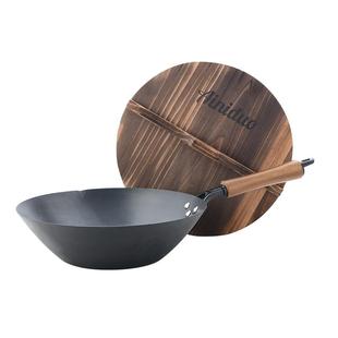 爱你多炒锅日式极铁家用传统老式铁锅无涂层不粘燃气电磁炉通用