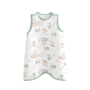 儿童睡袋背心式秋冬款夹棉加厚宝宝连体睡衣婴儿防踢被男女童睡袍