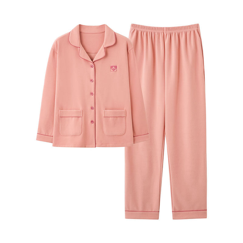 德绒冬季长袖女士开衫保暖家居服