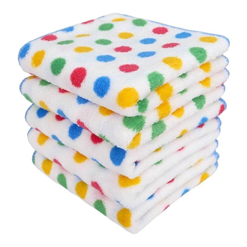 圆点抹布厨房清洁布洗碗不易沾油吸水保洁毛巾家用不掉毛百洁布