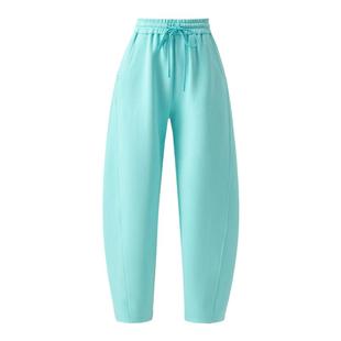 湖蓝色运动裤女垂感休闲裤子2026新款夏季薄款宽松卫裤小个子镰刀
