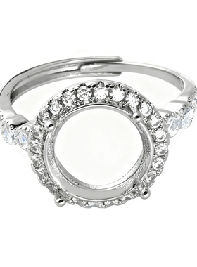 新款戒托银饰品配件戒指DIY戒托