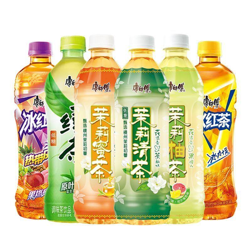 康师傅冰红茶饮料500ml*15瓶绿茶茉莉花茶调味茶整箱批发包邮