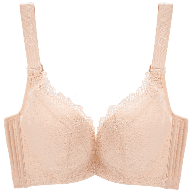 奥维丝丽小胸聚拢文胸内衣女收副乳聚拢防下垂蕾丝有钢圈加厚上托