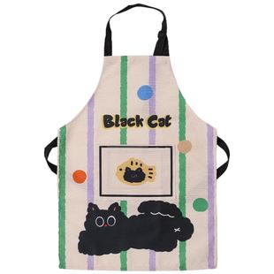 围裙厨房家用2025新款围腰高级感做饭可爱四季通用男女工作服罩衣