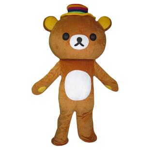 充气网红熊人偶服装大头熊可爱行走卡通cos头套小熊玩偶衣服道具