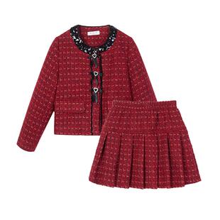 富罗迷女童套装儿童冬装2025冬季新款漂亮独特好看洋气时髦两件套