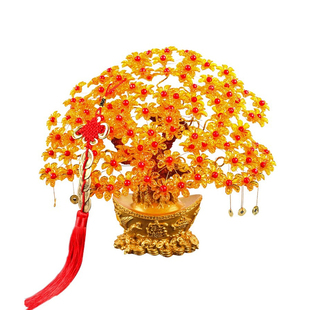 手工编织diy串珠招财发财树创意家居客厅摆件摇钱树散珠子材料包