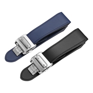 适配卡地亚山度士Santos100橡胶手表带桑托斯大号硅胶表带男25mm