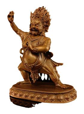 二臂金刚手10cm中正造像红铜摆件