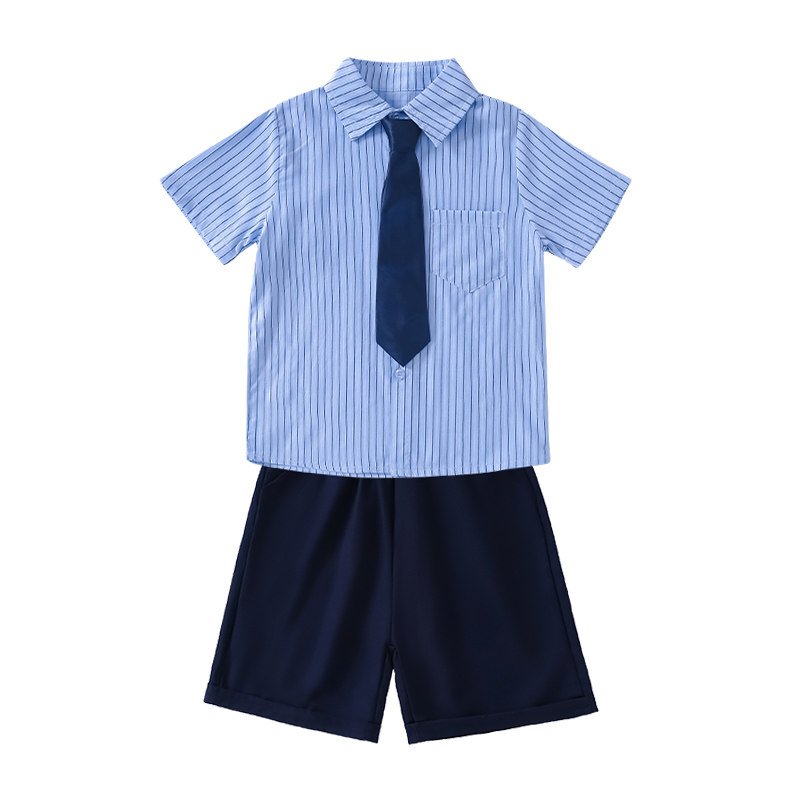 小学生校服夏季短袖套装儿童运动会班服幼儿园园服学院风合唱服装