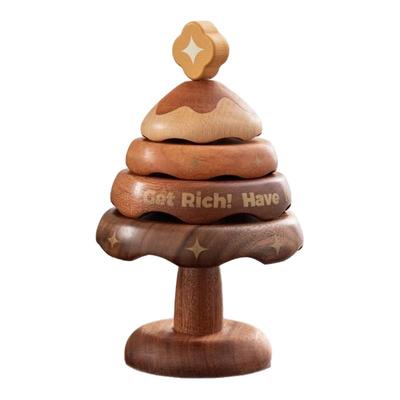 实木桌面餐垫发财树杯垫创意摆件