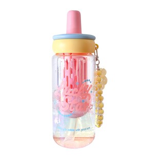 玻璃杯女高颜值便携ins风高级感渐变水杯带盖加厚精致外出随行杯