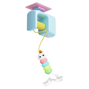 猫咪悠悠球猫玩具逗猫棒毛毛虫电动智能挂门自嗨解闷神器宠物用品