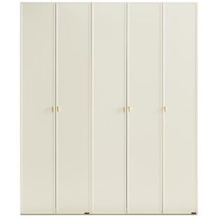 全友家居奶油风衣柜卧室家用成品大衣橱柜子小户型家具带边柜组合