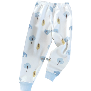 小青龙儿童单条长裤春秋男女童秋裤纯棉薄款宝宝睡裤棉毛裤线裤