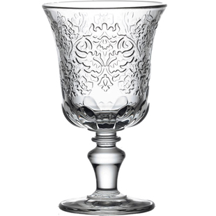 法国LAROCHERE古典玻璃杯 宫廷风Amboise复古雕花水杯红酒高脚杯