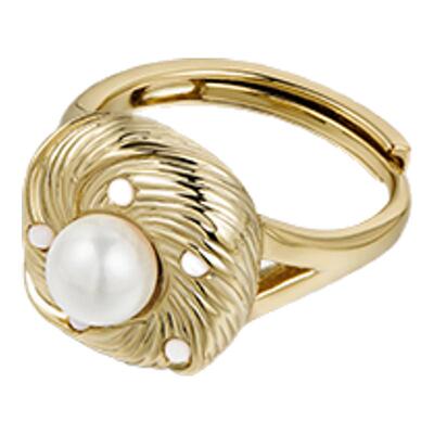 【新年礼物】RC Retro Chic意大利复古时尚首饰 金丝珍珠戒指