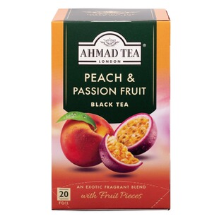 AHMAD TEA英国亚曼水蜜桃百香果味红茶进口袋泡茶包20个独立茶包