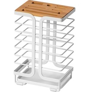 纳川厨房刀架刀座小型台面多功能不锈钢放刀具菜刀架子收纳置物架