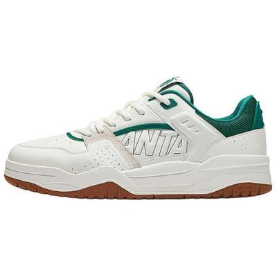 Anta安踏 满贯 时尚潮流 防滑增高 低帮 板鞋 男款 白灰绿