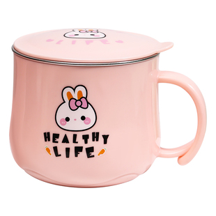 316不锈钢儿童水杯家用带盖可爱卡通带耳防摔防烫幼儿园宝宝口杯