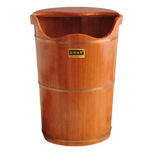 熏蒸泡脚桶过小腿足疗木质足浴洗脚盆家用实木木桶加热蒸脚桶