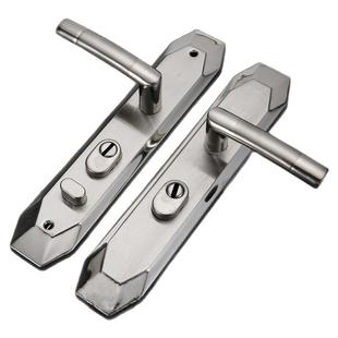 不锈钢大门锁防盗门把手铝合金门锁通用型拉手双开门子母门锁套装