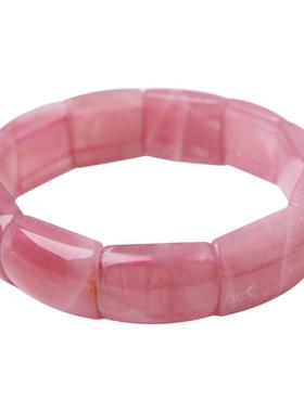 雁唐天然水晶粉水晶女粉晶手链