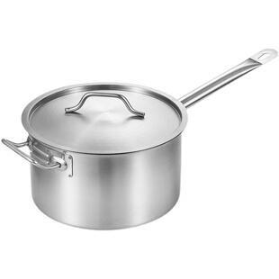 复合底汁锅不锈钢奶锅麻辣烫煮锅电磁炉商用带柄西餐烘焙咖喱汤锅