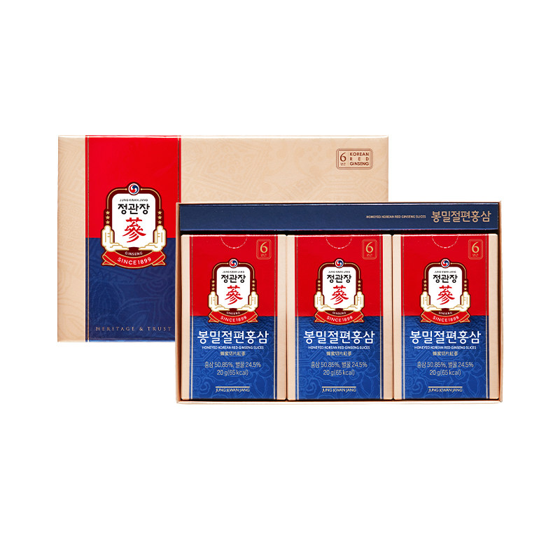 正官庄6年根高丽参蜂蜜切片滋补